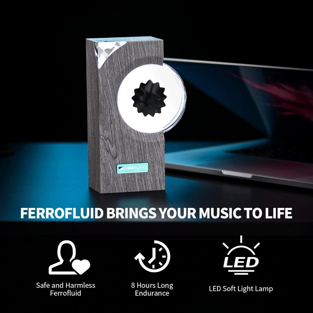 Sovenomund Dancing Ferrofluid with Music Rhythm, Ferrofluid Speaker Music Mate/Sound Partner